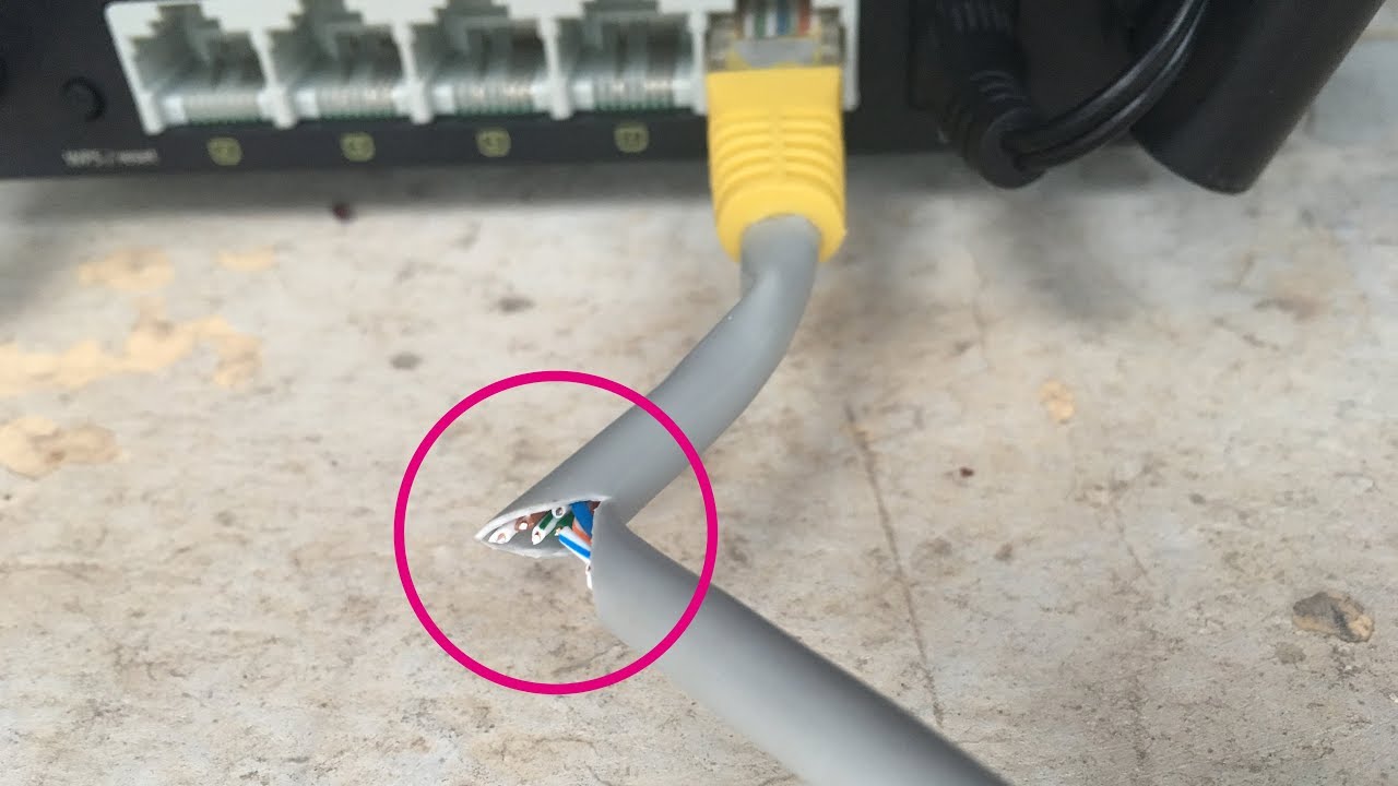 broken ethernet lan cord